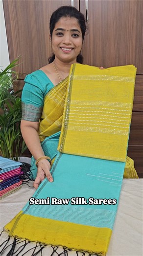 Semi Raw Silk Saree @ 1450/- | Shop @ www.loomslegacy.com | Saree Code - SEMIRAW40