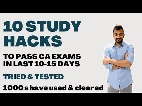 10 study hacks to clear CA Exam in less than 15 days | Tried & tested | Believe & achieve!