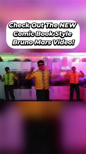 Comic Book Style Bruno Mars Video!! #shorts #shortvideo #shortsfeed #brunomars