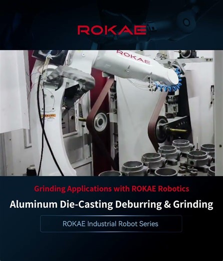 Aluminum Die-Casting Deburring with ROKAE NB12h Industrial Robot