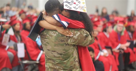 Her graduation was special. But a surprise guest in the audience took Graduation Day to the next level.