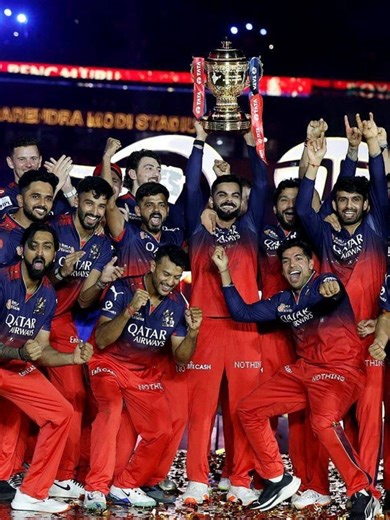 RCB's joyous celebrations after clinching their maiden IPL trophy in 18 years