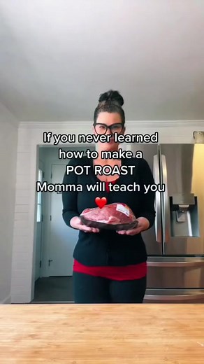 Pot Roast tutorial. Shredded after presentation. Delicious. #potroast #chuckroast #roast #tutorial #homemade #homecooking #cookingtips #momsoftiktok #mommailena