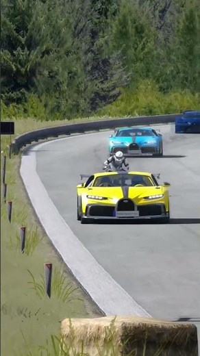 Kawasaki Ninja H2R vs Hypercars Bugatti #shorts #kawasaki #superbike #supercars #car #cars #racing