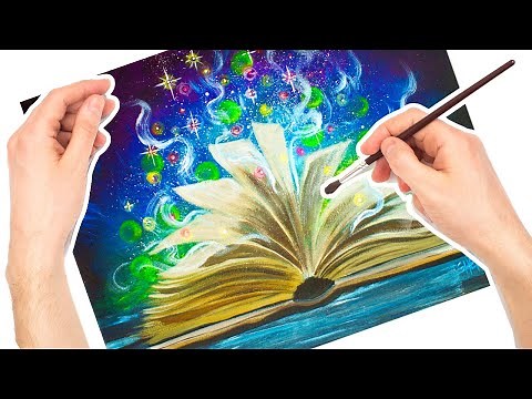 How to paint with Acrylic on Canvas The Magic Book Live Streaming | TheArtSherpa