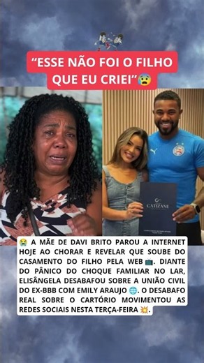 MÃE DE DAVI BRITO surpreende a todos e choca ao expor casamento do filho 🤯📺