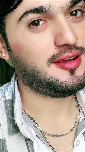 Close-Up Facial Features and Accessories in Indoor Setting