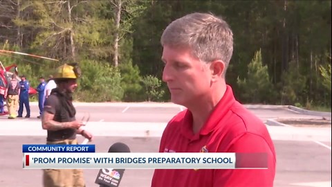 Lowcountry first responders present drunk driving crash simulation to local students
