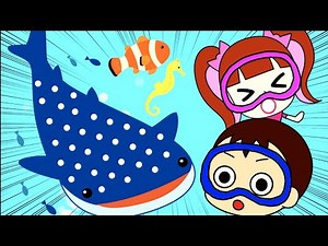 [Creature animation] Look for creatures in the sea! Find octopuses and fish!