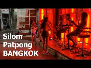 Bangkok Night Walk in 4K around the area of Silom and Patpong. Street food and go-go bars.