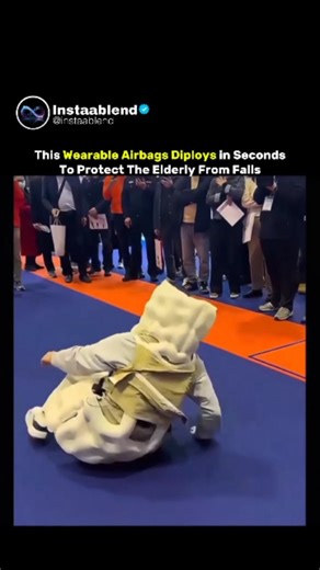 𝐒𝐜𝐢𝐞𝐧𝐜𝐞 𝐓𝐡𝐚𝐭 𝐇𝐢𝐭𝐬 𝐃𝐢𝐟𝐟𝐞𝐫𝐞𝐧𝐭 on Instagram: "These wearable airbags deploy in seconds to protect the elderly from falls 🛡️👵. Worn like a belt or vest, they use motion sensors and AI algorithms to detect a sudden loss of balance. The moment a fall is predicted, the airbag inflates instantly, cushioning hips and lower back—areas most vulnerable to fractures. It’s proactive safety: fast detection, precise timing, and minimal bulk, all designed to reduce injury risk without l