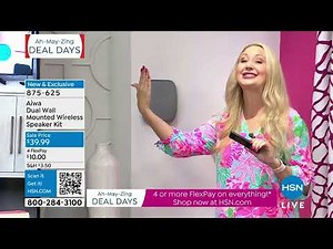 Aiwa Dual Wall Mounted Wireless Speaker Kit