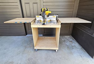 Mobile Miter Saw Table Plans: Rolling DIY Workstation (PDF Download) - Etsy