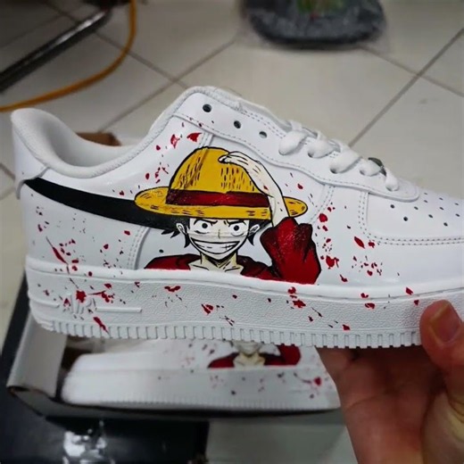 Custom Hand-Painted Anime AF1 Shoes | KicksInk #nike #airforce #sneakers #custom