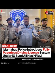 Islamabad Launches Paperless Driving License System