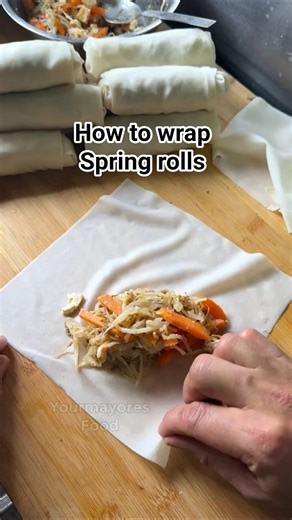 How to Wrap Spring Roll #springroll