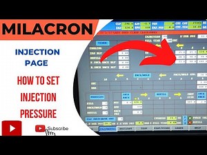 Milacron injection moulding machine, How to set injection pressure, speed