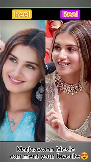 Marjaavaan Movie cast reel vs real life style🔥🔥 #bollywood #shortsfeed #viral#trending #reellife