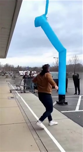 Tube Man Comes Alive… And Challenges Him to a Dance Battle! 😂🕺