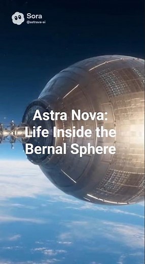 Astra Nova: Life Inside the Bernal Sphere | Cinematic AI Sci-Fi Short #shorts #scifivisuals #space