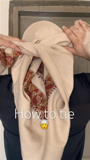 How to tie a scarf/ easy tutorial #headscarf #arabic #tutorial #viralshorts