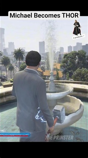 Michael Becomes THOR in GTA 5⚡ #gta5 #gta5gameplay #gta5mods #viral #thor