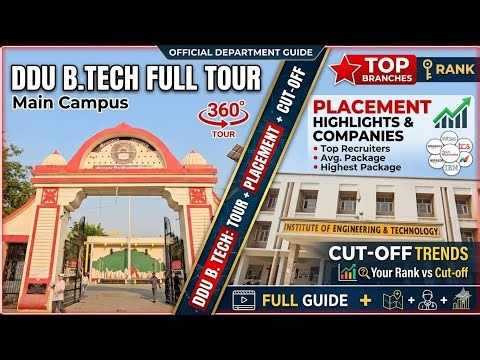 DDU University Gkp | B.Tech Department Full Tour | Placement | Cut-off | Gkp | #ddu #vlog #dduexam