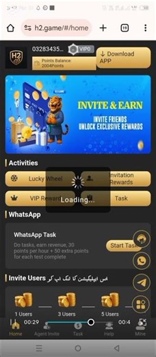 H2 Game WhatsApp earning wabsite