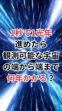 1秒で1光年進めたら、観測可能な宇宙の端から端まで何年かかる？ #1秒で1光年 #1光年 #宇宙雑学 #豆知識