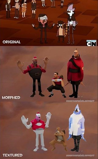 Regular Show X Team Fortress 2 morph example #3danimation