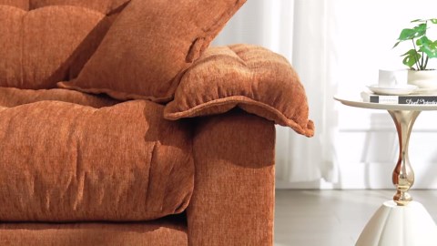 90.55" Oversized Fluffy Cloud Couch, Modern Chenille Deep Seat Sofa, Comfy Tufted Sectional Loveseat, Overstuffed Modular Couches with Pillows for Living Room, Apartment & Small Space, Green