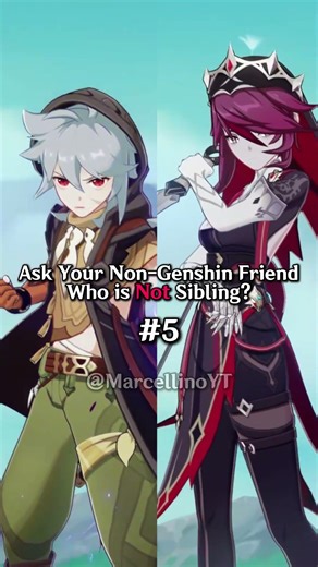 Ask Your Non-Genshin Friend! Who is not sibling!? #genshinimpact