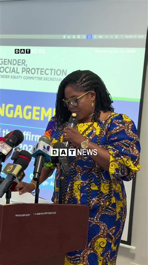 LIVE | “The media must help translate this landmark legislation into improved female participation in decision-making and leadership roles at all levels” — Minister for Gender, Children and Social Protection, Hon. Dr. Agnes Naa Momo Lartey, at the media engagement on the implementation of the Affirmative Action (Gender Equity) Act, 2024. — #dailyafricatoday #datnews