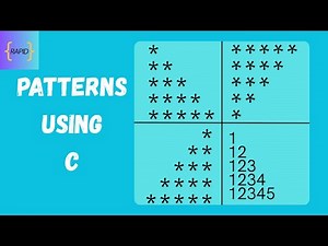 patterns using C | Star pattern using C | number pattern using C