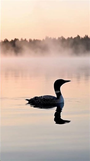 The loon's call sounds like a wolf