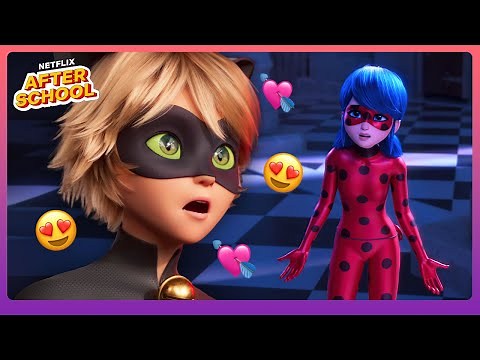 Every Time Cat Noir Crushes on Ladybug 😍 Miraculous: Ladybug & Cat Noir, The Movie | Netflix Family