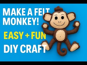 DIY Felt Monkey Tutorial | Easy Step-by-Step Guide | FabricLA Crafts 🐵