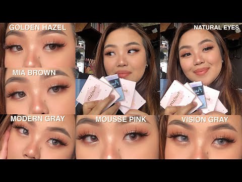 trying on affordable contact lenses from shopee ft. freshlady ph ♡ perfect for dark brown eyes!