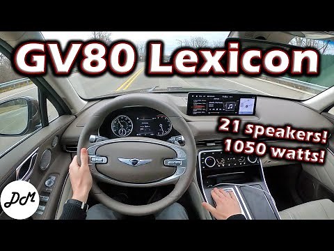 2021 Genesis GV80 – Lexicon 21-speaker Sound System Review | Apple CarPlay & Android Auto