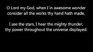 O Lord my God, when I in awesome wonder Chords - ChordU