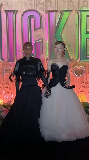 And for the final “Wicked: For Good” premiere, @arianagrande and Bazaar cover star @cynthiaerivo pulled out all of the stops when it came to their looks. Grande hit the red carpet in a custom black and pink @schiaparelli ballgown while Erivo opted for leather and feathers in @pppiccioli’s @balenciaga. | Harper's Bazaar