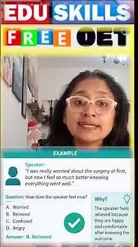 Edu Skills OET: Episode 5: OET Reading & Listening Tips: Types of Questions - By Anitha Taj