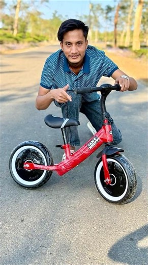 Mini Balance Bike Build Under $25 | Tiny DIY Cycle Test Ride #Shorts