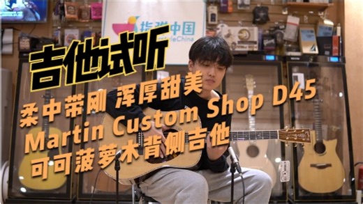吉他试听｜马丁Martin Custom Shop D45 可可菠萝木背侧吉他