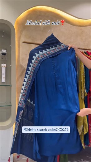 Cloth & Color on Instagram: "Elegant modal silk set in a rich deep blue shade, featuring a smooth, lustrous finish and a graceful fall. Dupatta complements the kurta beautifully, crafted in matching modal silk with intricate traditional prints and detailed borders,Finished with tassel accents. M and L sizes available Order yours through our website clothncolor.com ( comment link for direct link) or through our whatsapp 9961255109 or just DM us 🤍"