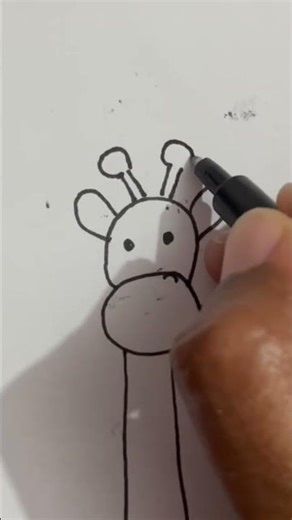 how to draw cute giraffe #drawingideas #easy #doodle #art