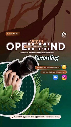 Mobile Innovation Laboratory on Instagram: "[Recording Open Mind 2023 : Start Your Journey With Motion Laboratory] 🎥 Full Video on Our Youtube Channel : Motion Lab Telkom University 🔊 Calling all majors in Telkom University 🔊 Hey Future Innovators! 🌟 Get ready to fasten your seatbelts because the Motion Laboratory is about to take you on an exhilarating journey into the realm of mobile innovation. 🚀✨ 📢 Stay tuned for more updates on our social media: IG: @motionlab_ Line: @biy7493e Linkedi