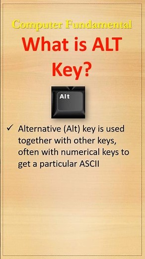 What is ALT key in Computer keyboard? Computer Keyboard | #computerfundamental #computertutorial