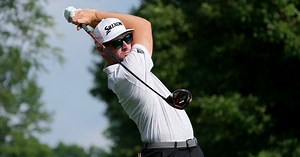 Brandon Matthews DRIVES GREEN on 432-yard hole