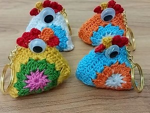 55K views · 306 reactions | Fun Chicken Keychain with Crochet Square Motif // Crochet Tutorial Chicken Keychain  | Easy Knitting | Facebook